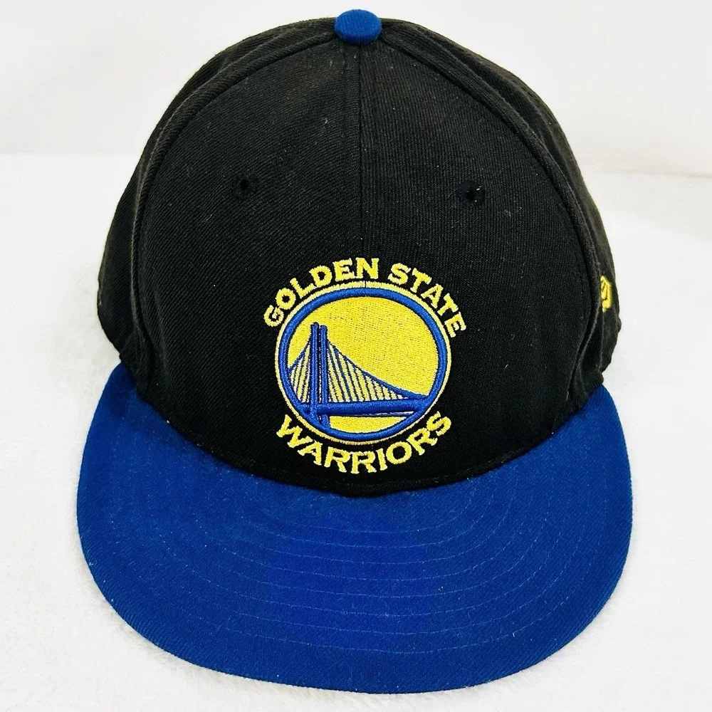 Golden State Warriors‎ New Era 2-Tone 59FIFTY Fitted Hat Cap 7 1/2 NBA Black